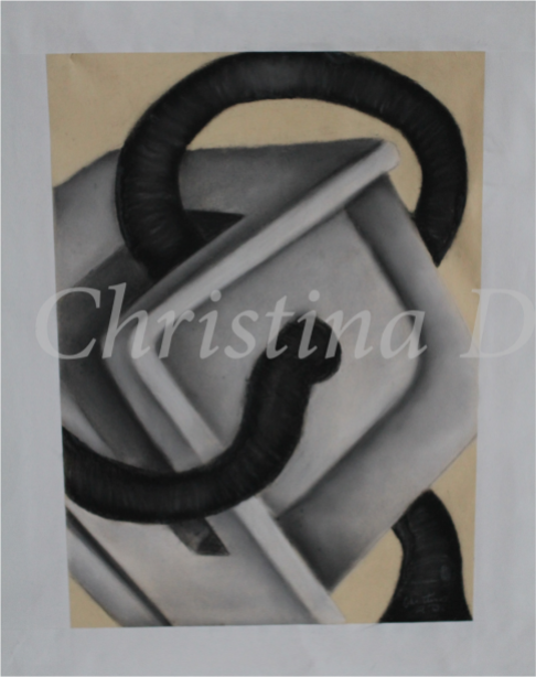 Title: Perpetual Motion, 40cm x 56cm, Black and White Conte